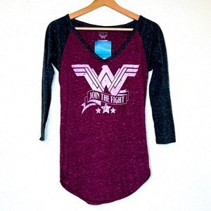 Wonder Woman Join the Fight Baseball Tee